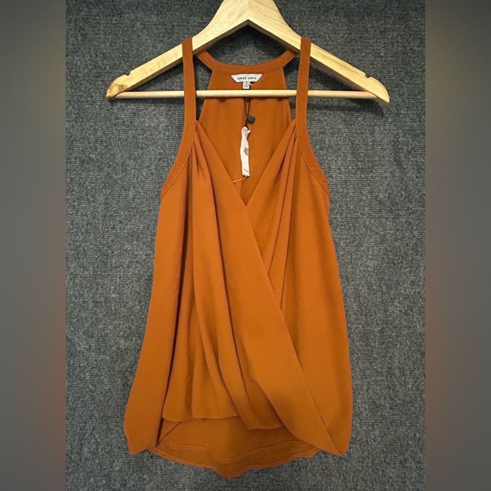 Naked Zebra Comfortable Rust Sleeveless Top Size Small